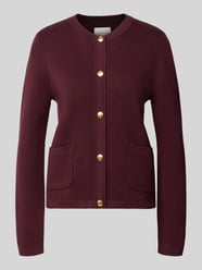 Regular Fit Strickjacke aus reiner Baumwolle von GANT Bordeaux - 11