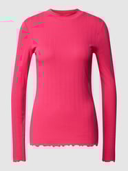 Shirt met lange mouwen met streepmotief van edc By Esprit Roze - 23
