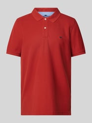 Regular Fit Poloshirt mit Label-Stitching von Fynch-Hatton Rot - 40