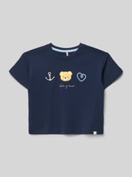 T-shirt o kroju regular fit z czystej bawełny ekologicznej Model 'MARINA LIFE' od ONLY - 5