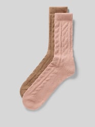 Socken mit Flechtmuster von s.Oliver RED LABEL Pink - 38