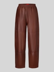 Regular Fit Lederhose aus Schafnappa mit Gummibund von MAX&Co. - 38
