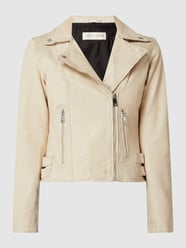Leren jack met reverskraag  van Freaky Nation Wit - 29