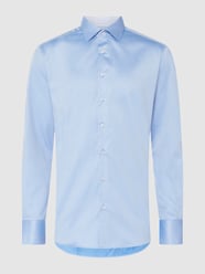 Regular Fit Business-Hemd aus Twill von Eterna Blau - 35