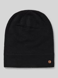 Czapka kaszmirowa z aplikacją z logo od Fraas - 5