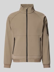 Regular Fit Fleecejacke mit Cord-Partien Modell 'Cord Fleece' von BOSS Green Beige - 19
