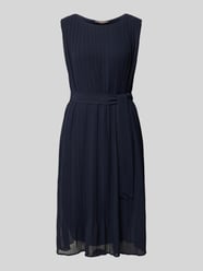 Knielanges Kleid mit Plisseefalten von Christian Berg Woman Selection Blau - 4