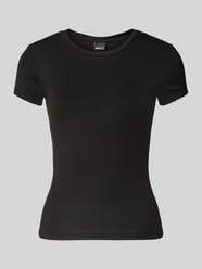 T-shirt z mieszanki wiskozy i elastanu z okrągłym dekoltem od Gina Tricot - 46