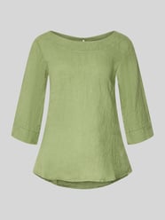 Bluzka lniana z rękawem 3/4 o kroju regular fit model 'La44ura' od ZABAIONE - 35