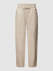 Jogpants in Leder-Optik mit elastischem Bund von Marc Cain Beige - 48