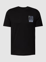 T-Shirt mit Label-Print von ARMANI EXCHANGE Schwarz - 1