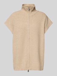 Relaxed fit gebreid jack in design met korte mouwen, model 'Ducie' van ICHI Beige - 46