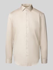 Slim Fit Business-Hemd mit Kentkragen von Jake*s Beige - 40