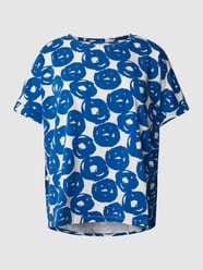 T-Shirt mit Allover-Print Modell 'Seline' von OPUS Blau - 35