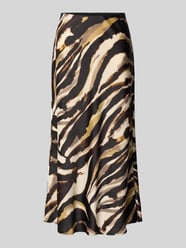 Midirok met elastische band, model 'PELLA' van YAS Beige - 5