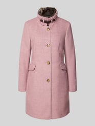 Regular fit lange jas met wol van Christian Berg Woman Selection Fuchsia - 32