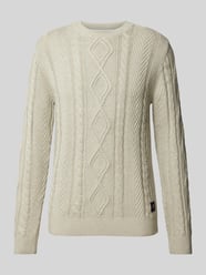 Regular Fit Strickpullover mit Zopfmuster aus Baumwolle von s.Oliver RED LABEL Beige - 19