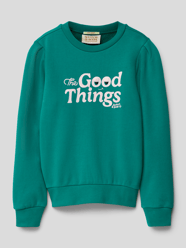 Sweatshirt mit Statement-Stitching Modell 'Pleated sleeve detail' von Scotch & Soda Grün - 45