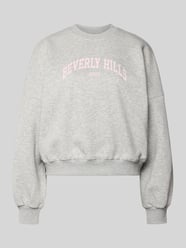 Bluza z nadrukiem z logo i okrągłym dekoltem od REVIEW - 1