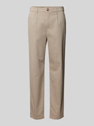 Regular Fit Bundfaltenhose mit Eingrifftaschen Modell 'Napoli' von GABBA Beige - 32