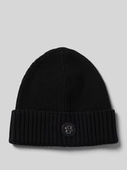 Beanie van scheerwol met labeldetail, model 'Fati' van BOSS - 6