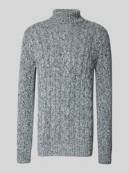 Sweter z golfem o kroju regular fit z prążkowanymi wykończeniami od RAGMAN - 30