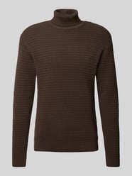 Strickpullover mit Rollkragen Modell 'THEO' von SELECTED HOMME Braun - 18