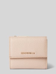 Portemonnaie mit Label-Applikakation von Coccinelle Rosa - 1