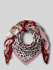Schal mit Label-Stitching Modell 'Foulard' von Liu Jo White Pink - 2