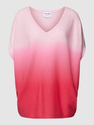 Sweter o kroju oversized z dzianiny z efektem batiku model ‘WABIBI’ od Kujten Różowy - 8