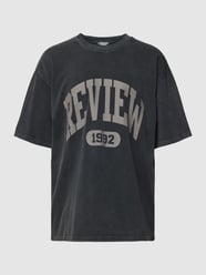 Oversized T-Shirt mit Label-Print von REVIEW Schwarz - 27