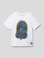 T-shirt met statementprint van Element Wit - 22