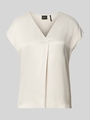 Relaxed Fit Blusenshirt im Fabric Mix von s.Oliver BLACK LABEL Beige - 6