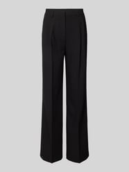 Wide Leg Stoffhose mit Bundfalten von Smith and Soul Schwarz - 8