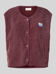 Relaxed Fit Weste mit Logo-Patch Modell 'Hoktown' von American Vintage Bordeaux - 10