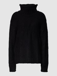 Oversized Strickpullover mit Stehkragen von NA-KD Schwarz - 42