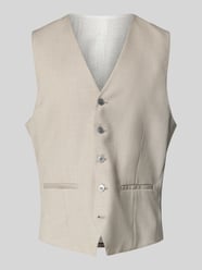 Regular fit gilet met paspelzakken van HECHTER PARIS Beige - 6