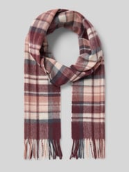 Sjaal met franjes van een mix van wol en kasjmier van Barbour Bordeaux - 27