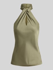 Top o kroju slim fit z wycięciem z wiązaniem na szyi od Lauren Ralph Lauren - 1