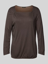 Longsleeve mit Square-Neck-Ausschnitt Modell 'Sandya' von OPUS Braun - 37