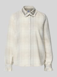 Regular Fit Hemdbluse mit Umlegekragen und Ziersteinen von Emily Van den Bergh - 15