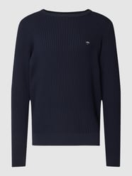 Strickpullover mit Strukturmuster von Fynch-Hatton Blau - 44