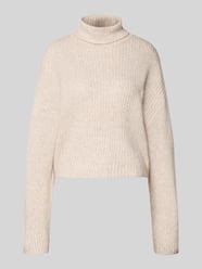 Relaxed fit coltrui met wol, model 'MELANIE' van Only Fuchsia - 7