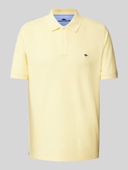 Poloshirt met logostitching van Fynch-Hatton Geel - 33