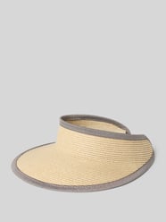 Vizier met contrasterende rand en elastische band aan de achterkant van Loevenich Beige - 12