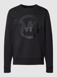 Sweatshirt mit Label-Print Modell 'Checker Charm Crew' von Michael Kors Schwarz - 33