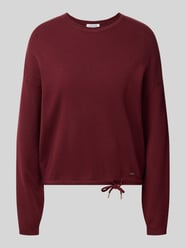 Sweter z dzianiny z mieszanka wiskozy z okrągły dekolt od MORE & MORE - 16