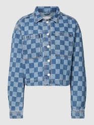 Jeansjacke mit Allover-Muster von Marc O'Polo Denim Blau - 30