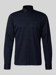 Regular fit zakelijk overhemd van een katoenmix van BOSS - 40