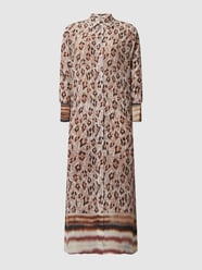 Midi-jurk met luipaardmotief  van Yippie Hippie Bruin - 13